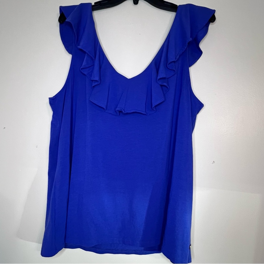 Lilly Pulitzer Alessa ruffle tank top Bennett Blue